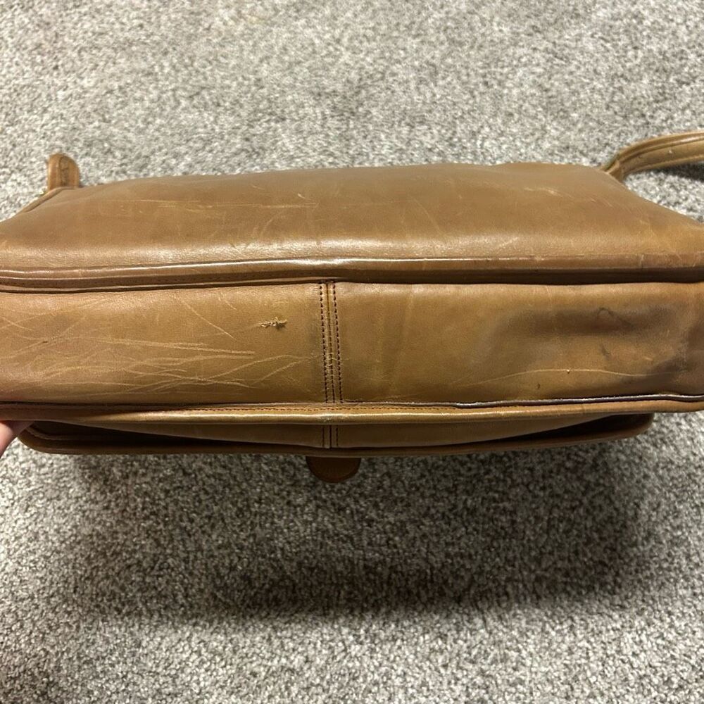 Vintage Coach Metropolitan 80s/90s All Leather Messenger Laptop Briefcase Bag - Picture 4 of 12